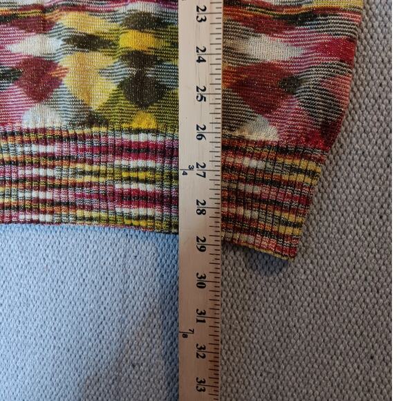 Rocawear Off The Shoulder Knit Top Medium Multicolor Striped Stretch Shawl Neck - Picture 13 of 16